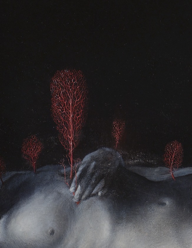 agostinoarrivabene:the vision of Irene (Detail of the flowers of blood)