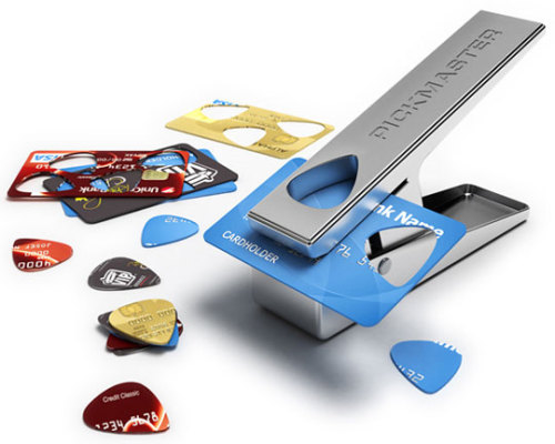 passius:  davislove:  theplanetofsound:  Make your own guitar pick The Pickmaster Plectrum Punch  I don’t even own a guitar nor have I ever played one but for some reason, I really WANT this.   Hey, this is just got-to-have!   I hope someone gets