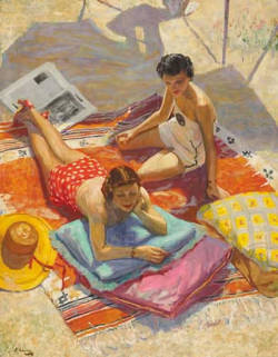 withnailrules:  Sunbathers by Sir John Lavery, 1936 