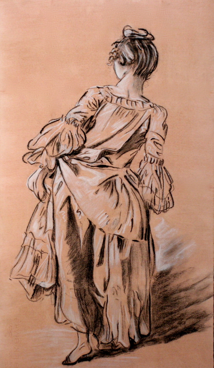 KMiller ART — Old Masters Drawing Charcoal, White Conte Crayon
