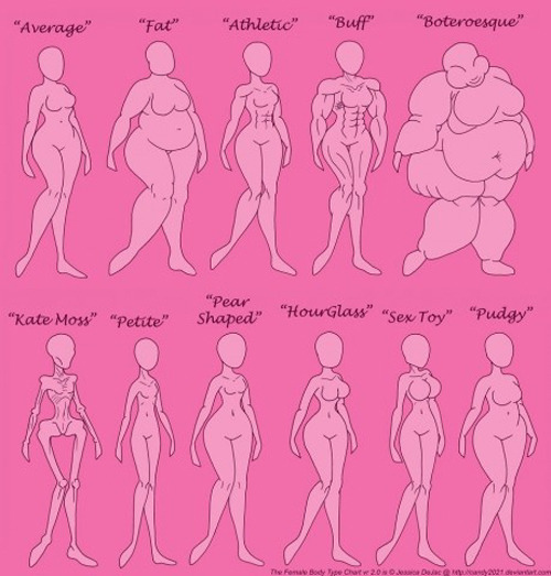 bootyoftheday:  I’ll take the last four toptumbles:  The Female Body Type chart