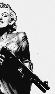 Marilyn with gun