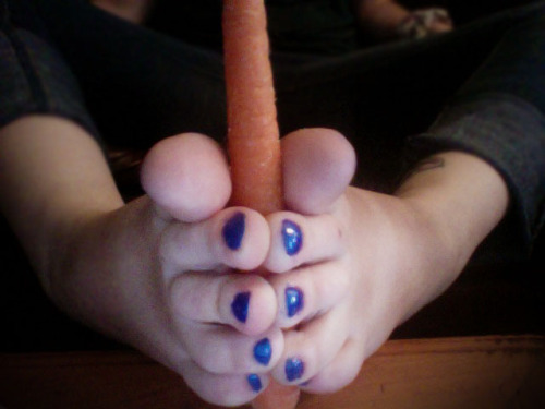 Carrots are a healthy snack.