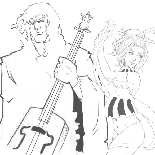 OC session collab with Toroia, she drew suppper pretty dancer Reina and I drew Raoh &ldquo;Does 