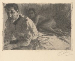 proustitute:  Anders Zorn, Augustus Saint Gaudens II (Saint Gaudens and His Model), 1897 (source) 