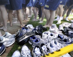 The scent of Naval midshipman sneakers, socks