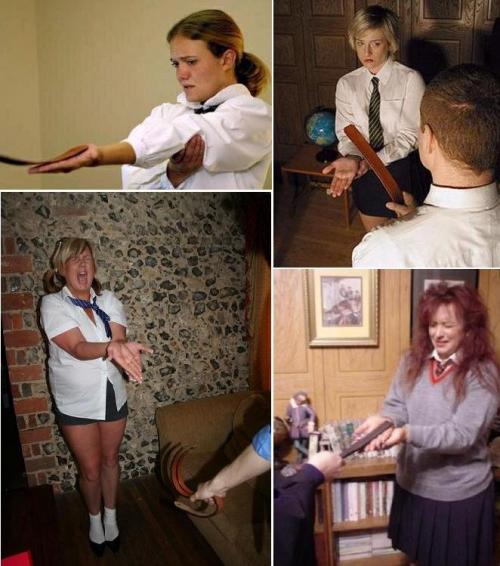 lovingdiscipline:  Ouch, hand tawsing hurts.