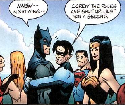 asterous:fyeahdickgrayson:[JLA v3 #75]I need a Dick-hug so bad.