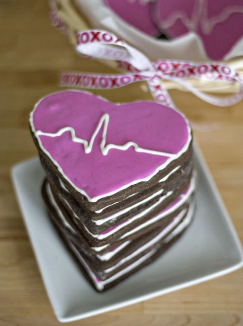 lovelylovelyfood: Chocolate “Heart” Cookies 