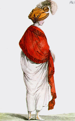 calantheandthenightingale:  Fashion from 1799.  Given her style of dress, I think this counts as an image of one of the Merveilleuses.