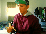 Giving a blowjob.