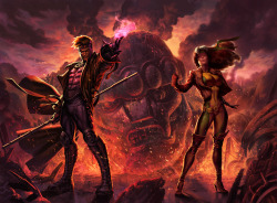 Justinrampage:  As If Gambit And Rogue Weren’t Rad Enough, This Artist Collaboration