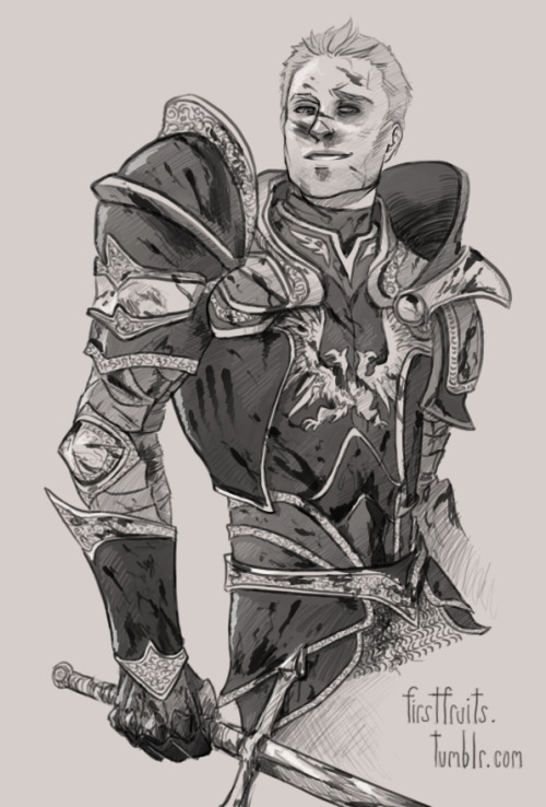 crystalcurtisart: As I promised Jak, a bloodied Alistair~ I didn’t promise the bloody part, bu