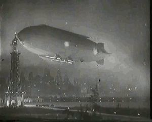 filmbbq:A dirigible gets hit by lightning. From Madam Satan (1930)