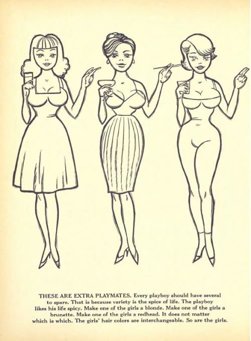 rrrick:malfascination:From “The Playboy Coloring Book”Playboy, January 1963Life is so full of possib