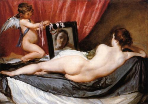 Diego Velázquez, Venus at Her Mirror, ca. 1644-48, Oil on canvas.