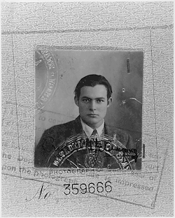 oldfilmsflicker:  publicdomainbitch:  Ernest Hemingway 1923 Passport Photo From The U.S. National Archive  non-fictional Hemingway can totally get it 