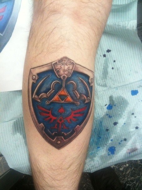 OC OoT Master Sword and Hylian Shield tattoo I did last year Hope you  enjoy  IG gamtatts  rzelda