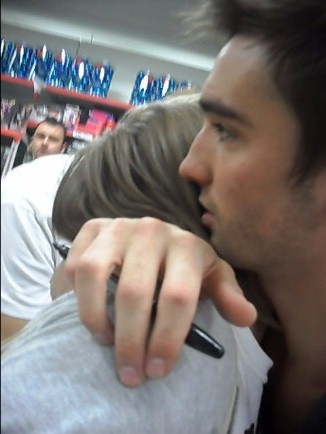 Hug from Parker. Leeds. 30th October 2010. Album signing.“Love ya” <3 I love him just a little bit.