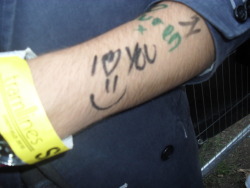 I tagged Nathan&rsquo;s arm LOL! 24th July 2010. Sheffield.
