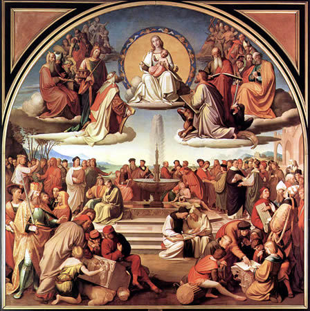 Friedrich Overbeck, Triumph of Religion in the Arts, 1840. 