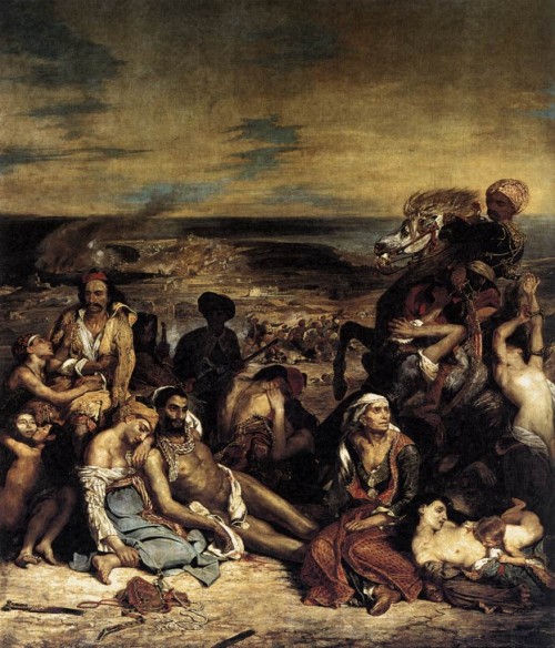 Eugene Delacroix, Scenes from the Massacres at Chios, 1824. 