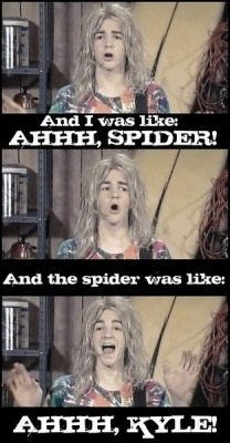 scratchesatmyheart:  AND THAT WAS TOTALLY KYLE!!!!!!!! …totally… [= 