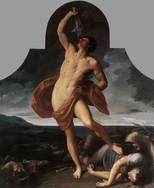 100artistsbook:  The Triumph of Samson,1611-12, Guido Reni Reni is included in our upcoming 6th edition of The Art of Man. Every issue has a Historical Spotlight article, and Reni is up next. Sue out Sept. 1, 2011. 