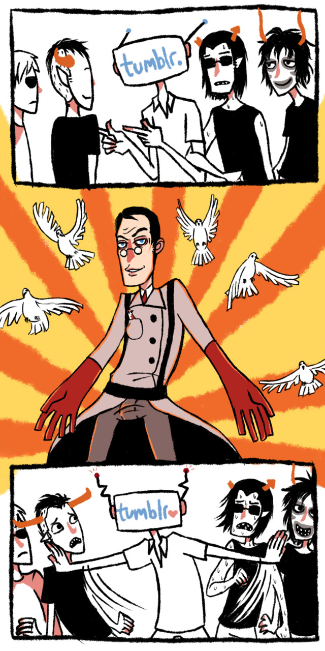 raaawrbin:  this was basically my tumblr dash, before and after Meet The Medic came