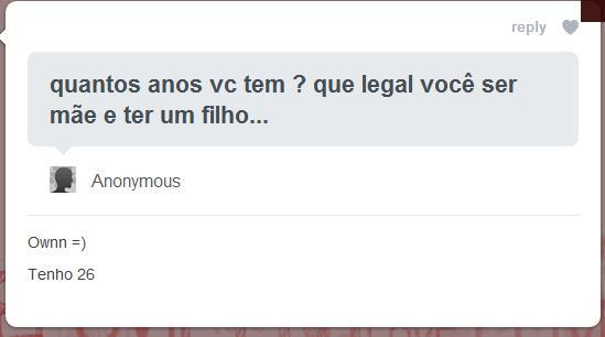  Nossa ela é mãe e tem um filho. 