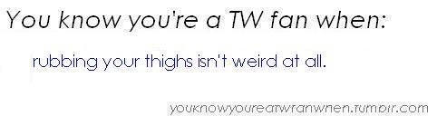 you know you're a tw fan when....