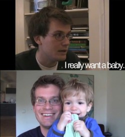 iminmypants:  effyeahnerdfighters:  2007 vs 2011  I love that without the dates it looks like a version of the ‘duck post’ I really want a baby I have a baby I love my baby 