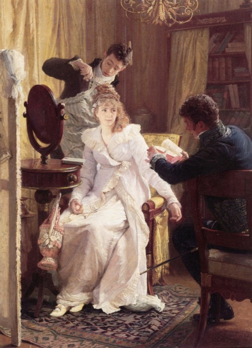 monsieurleprince: Franz Xaver Simm (1853-1918) - Preparing for the ball Another post-Regency genre