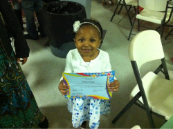 Beja and her Head Start diploma.