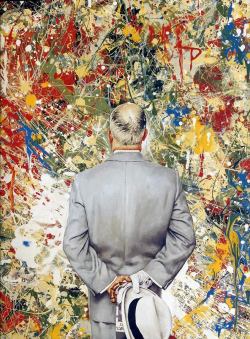 colourbomb:  Norman Rockwell Detail of The Connoisseur, 1962 