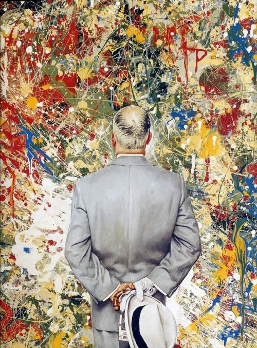 colourbomb: Norman Rockwell Detail of The Connoisseur, 1962