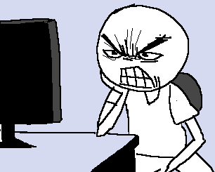 That awkward moment when you're really annoyed at someone but you don't wanna start