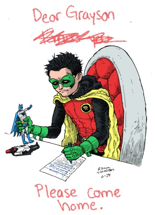 clubchevon:I saw the amazing notes from Damian to Dick that Fwips did on ComicsAlliance and knew ins