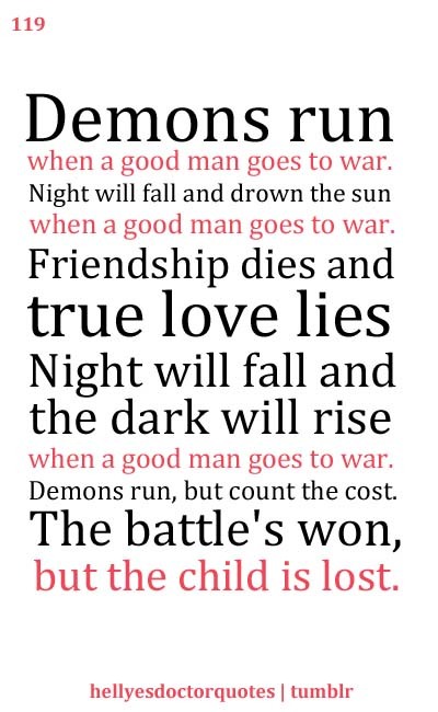 Hell Yes, Doctor Who Quotes! — 06x07: A Good Man Goes to War