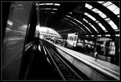 Arriving in Berlin Ostbanhof train station.