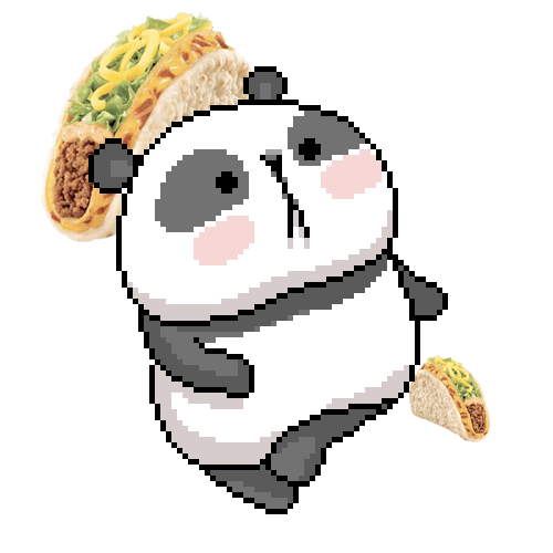 this reminds me of Aaron! tacos! and his cute panda shirt LOL