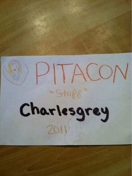 charlesgrey: My PITACON badge. I think all of ours have gotten ruined lol