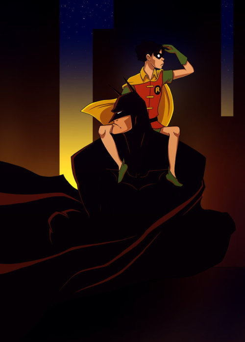 myprettyissuper:  Bats and a little Robin by Ninj4Kitt3n 
