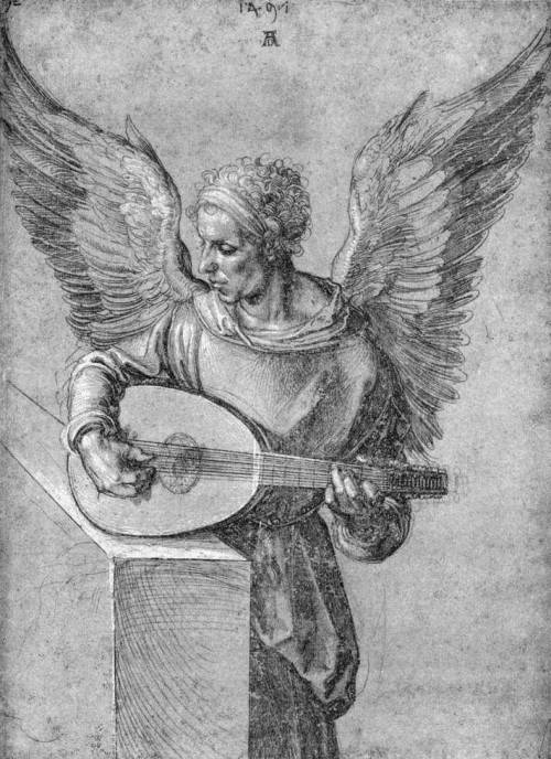 artmagnifique:  ALBRECHT DÜRER. Winged Man, 1497, silverpoint on dark paper. Northern Renaissance (German). 