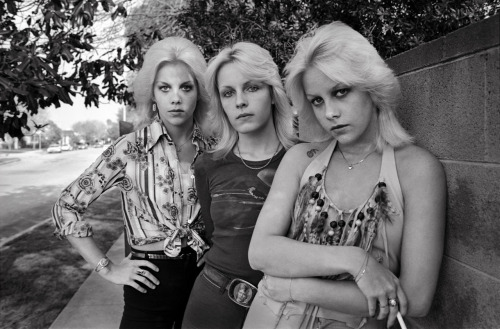 bradelterman:  My favorite photo of Cherie Currie. It was taken in 1977 out in the San Fernando Valley. I bought in twin sister Marie and the lovely Vicky Razor Blade from Venus And The Razor Blades. I can feel 1977 when I look at this photograph.  Photo