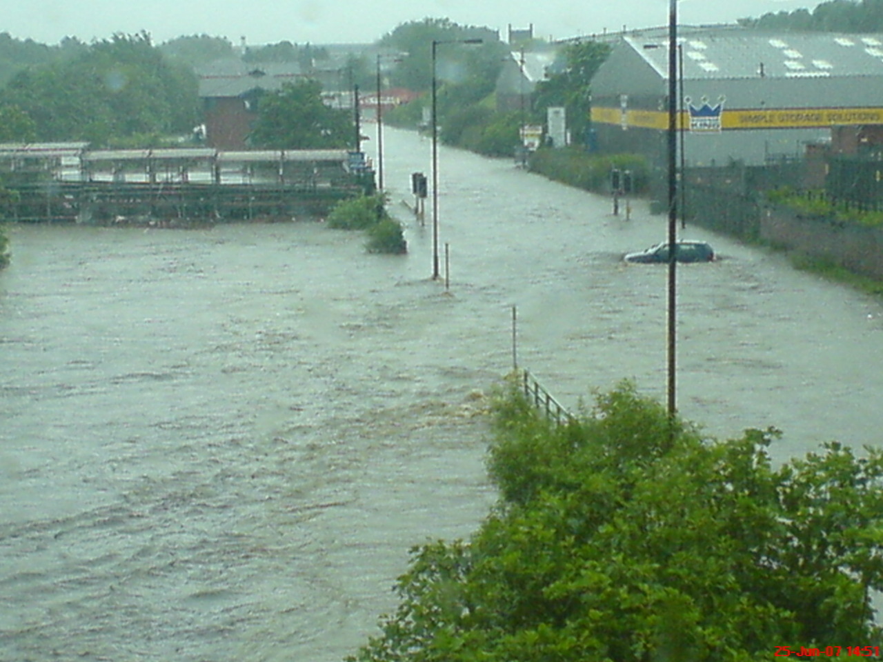 25th June 2007. The floods in Sheffield. I was stuck in the shopping centre for 2