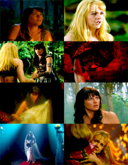 thewarriorandthebard:  Xena: “I want the ceremony to take place at the lava pit.”Ares: “Where Gabrielle died? Kinda morbid, don’t you think?”Xena: “No, I think it’s fitting. I should be as close as possible to the one person in the world