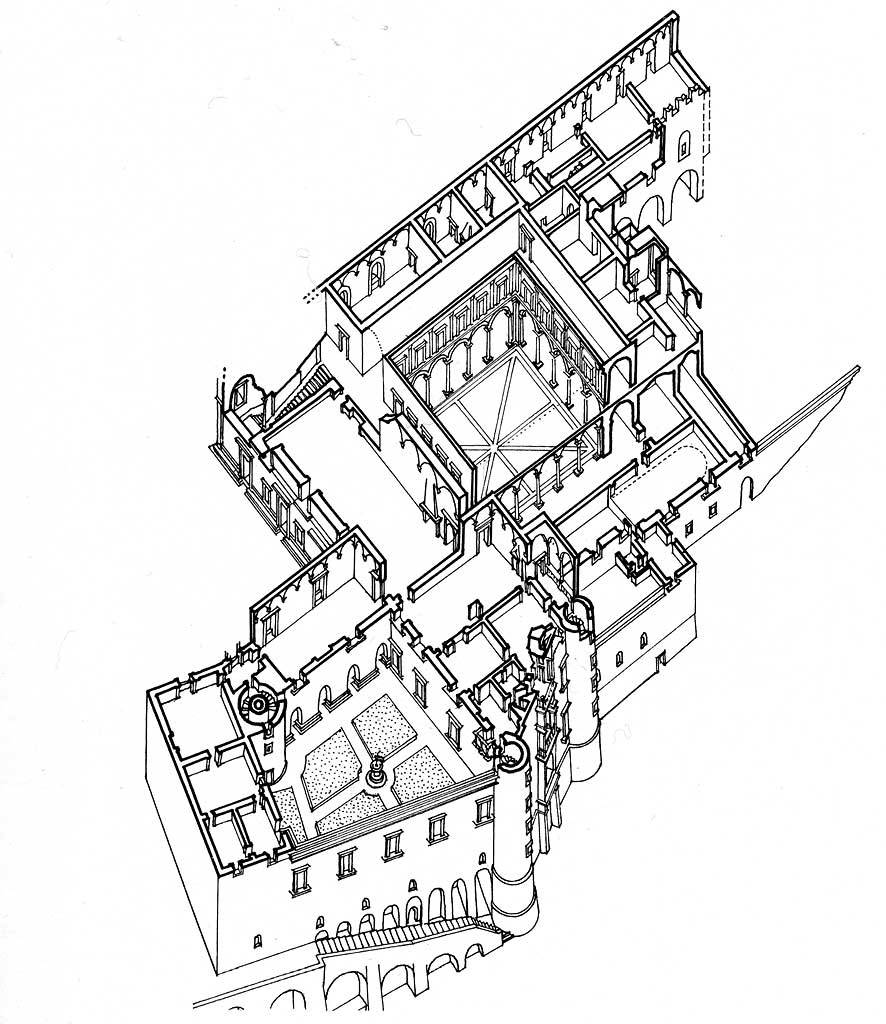 Axonometric Drawing of the Palazzo Ducale, Urbino