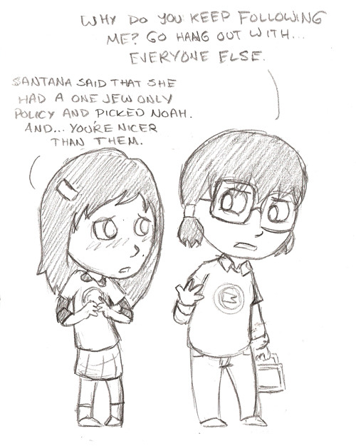 ihateskrennmz:  Lucy and Rachel 4 I bought a sketch book today just for the purpose of this story. What do you guys think of my new Rachel design? I like it. 