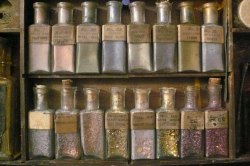 hymntohope:  Early Paintbox Set / Fraktur Pigment in Bottles (18th Century) 
